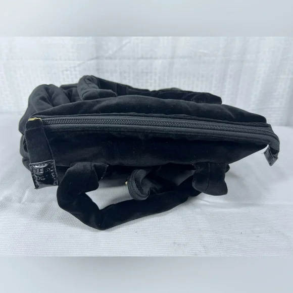 See by Chloé Black Velvet Tote Bag with Butterfly Charm & Dust Bag - Picture 6 of 12